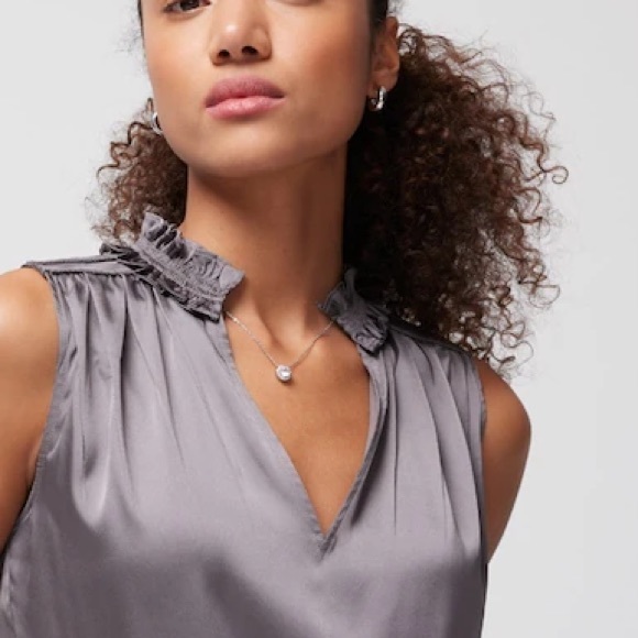 NWT WHBM Satin Ruched Neck Shell - Picture 2 of 7